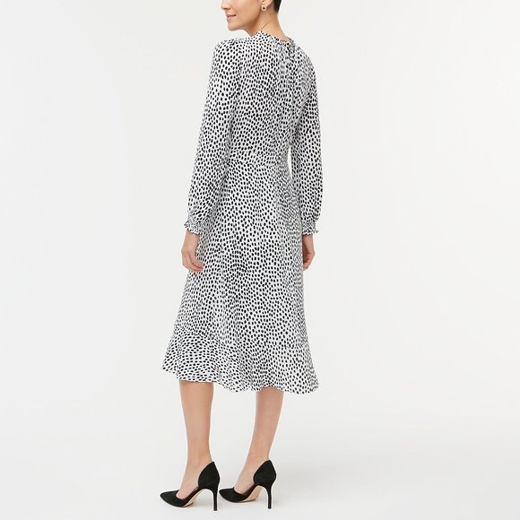 J. Crew Ruffle-Neck Leopard Peasant Dress - 2 - Picture 3 of 9